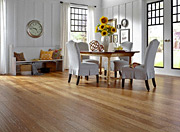 Light-Filled Dining Room with Honey-Colored Flooring