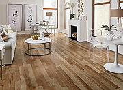 Prefinished Solid Hickory Flooring with Light, Contrasting Tones and a Sophisticated Vibe